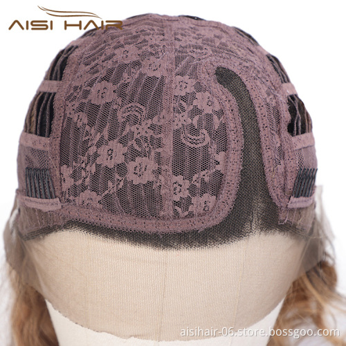 Aisi Hair Wholesale Ombre Brown Short Bob Swiss Lace Wigs Body Wave 100% Brazilian Human Hair Lace Front Wigs For Black Women